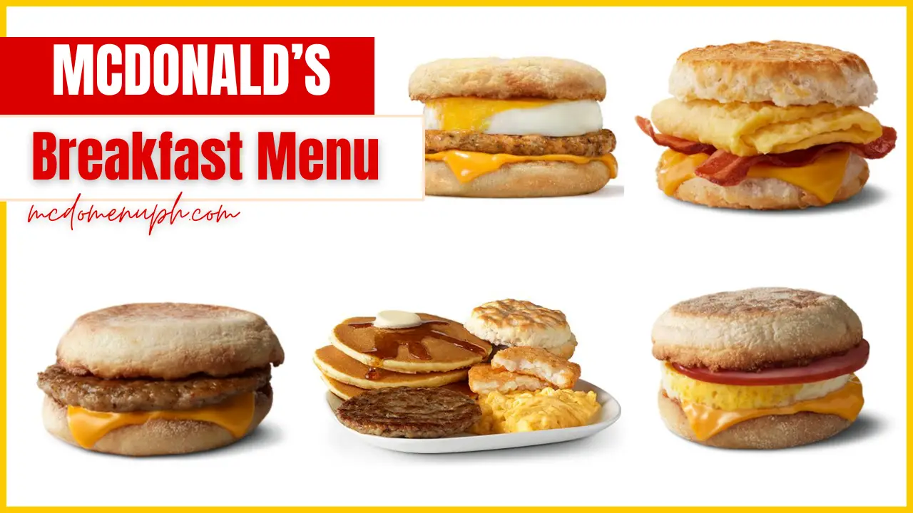 Mcdonalds Breakfast Menu with Prices